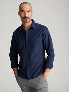 Untuckit Men's Button-Up Shirt - Navy Blue, Size XXL